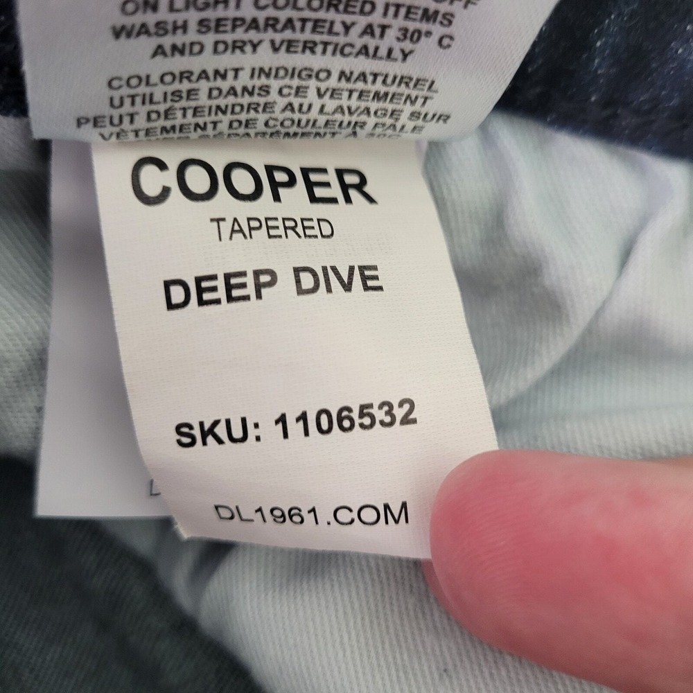 DL1961 Men's‎ Cooper Jeans 32 x 32 Tapered Blue (Deep Dive) - Picture 7 of 11
